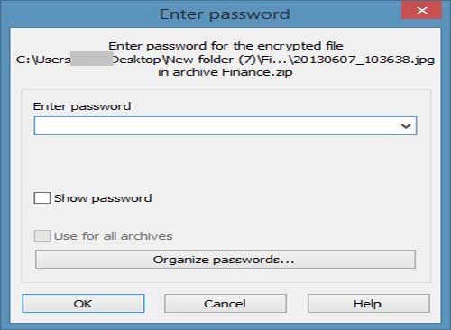unlock the zip password.